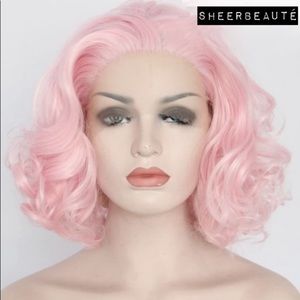 Baby Pink Short Bob Wig
